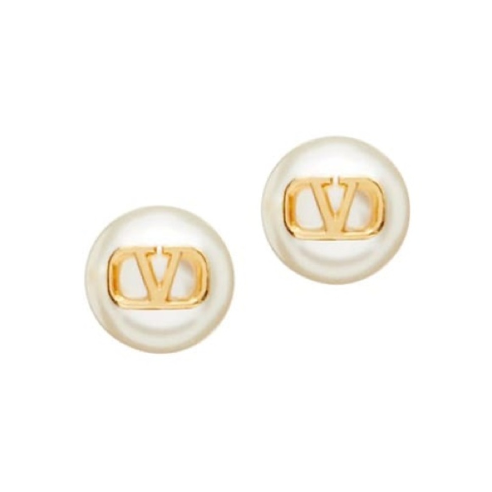 VALENTINO VLOGO SIGNATURE EARRINGS WITH PEARLS